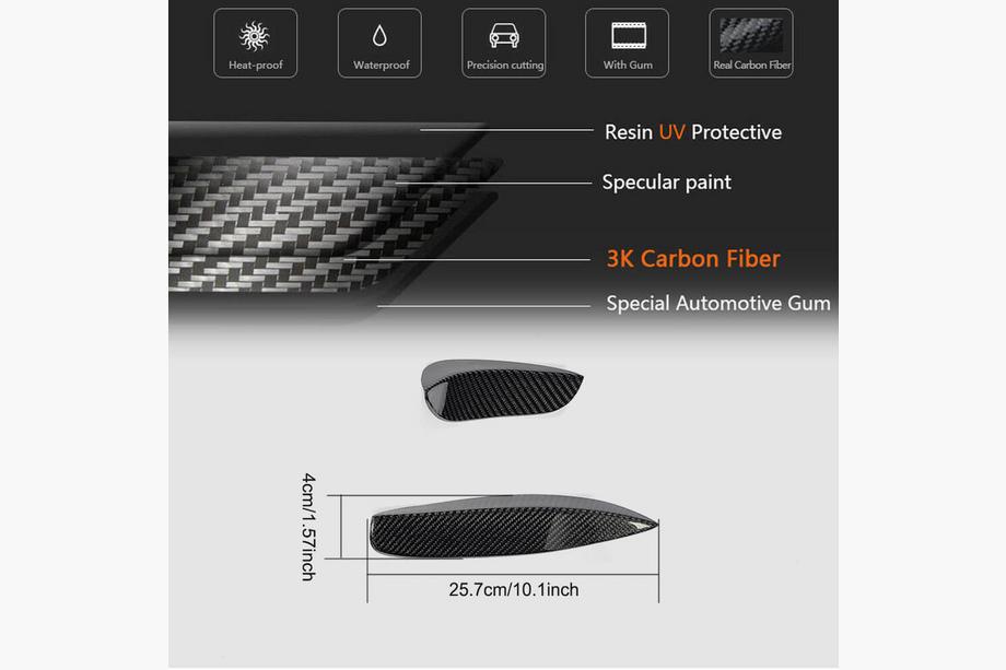 Mercedes C-klasse W205 2014–2021 Carbon voorbumper lip (voor C63 AMG 2015-2019) Foto 6