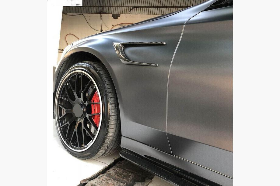 Mercedes C-klasse W205 2014–2021 Afdekkappen voor voorste spatborden (voor coupé/cabriolet C63 AMG 2015-2019, carbon) Foto 4