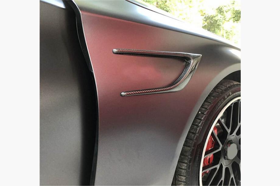 Mercedes C-klasse W205 2014–2021 Afdekkappen voor voorste spatborden (voor coupé/cabriolet C63 AMG 2015-2019, carbon) Foto 5