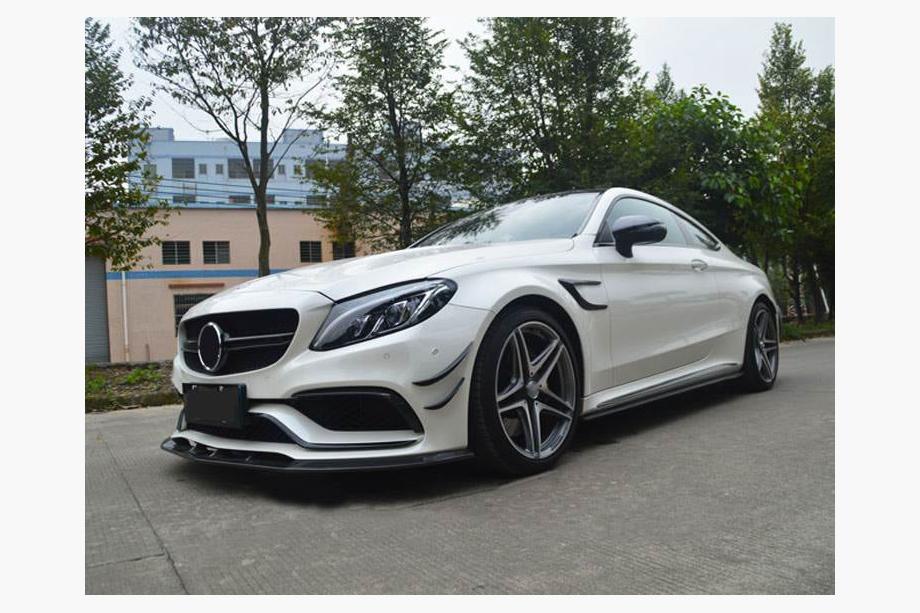 Mercedes C-klasse W205 2014–2021 Afdekkappen voor voorste spatborden (voor coupé/cabriolet C63 AMG 2015-2019, carbon) Foto 6