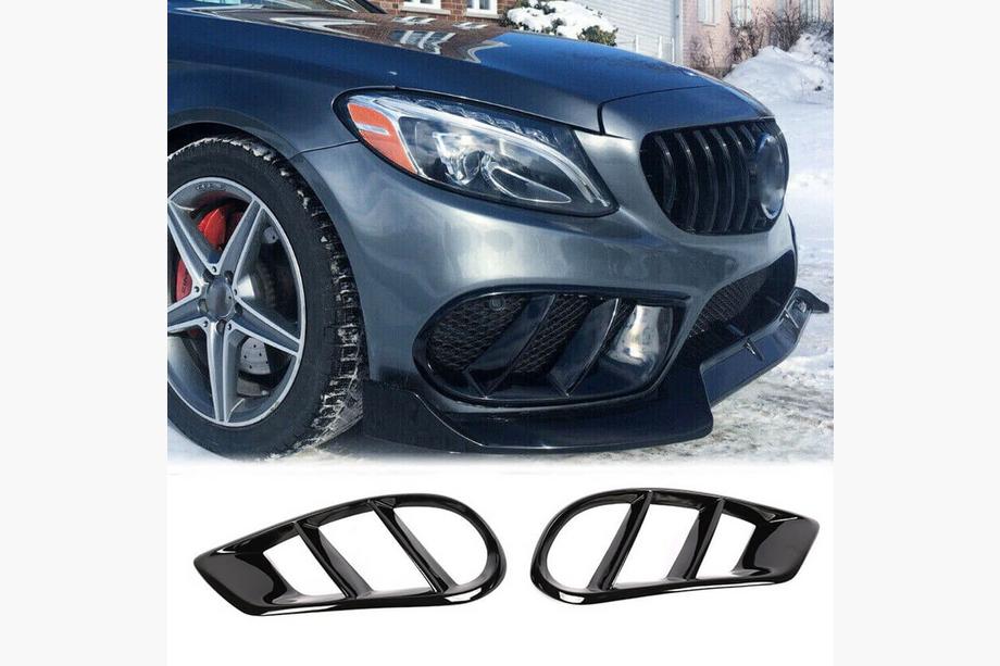 Mercedes C-klasse W205 2014–2021 Mistlamp afdekkappen (voor C43 AMG 2015-2019, kunststof) Image