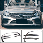Mercedes C-klasse W205 2014–2021 Frontbumper inzetstukken V1 (voor C43 AMG 2019-2021, carbon) foto 2