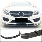 Mercedes C-klasse W205 2014–2021 Voorbumper lip Lip V3 (voor C43 AMG 2015-2019, carbon) foto 1