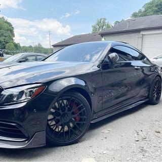 Side skirts V4 (voor C43/C63 AMG 2015-2019, carbon) foto 2
