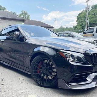 Side skirts V4 (voor C43/C63 AMG 2015-2019, carbon) foto 3