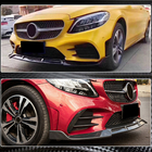 Mercedes C-klasse W205 2014–2021 Voorbumper lip V3 voor C43 AMG 2019-2021 (carbon) foto 4