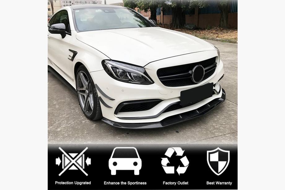 Mercedes C-klasse W205 2014–2021 Frontsplitter Lip V1 (voor SD C63 AMG 2015-2019, carbon) Foto 2