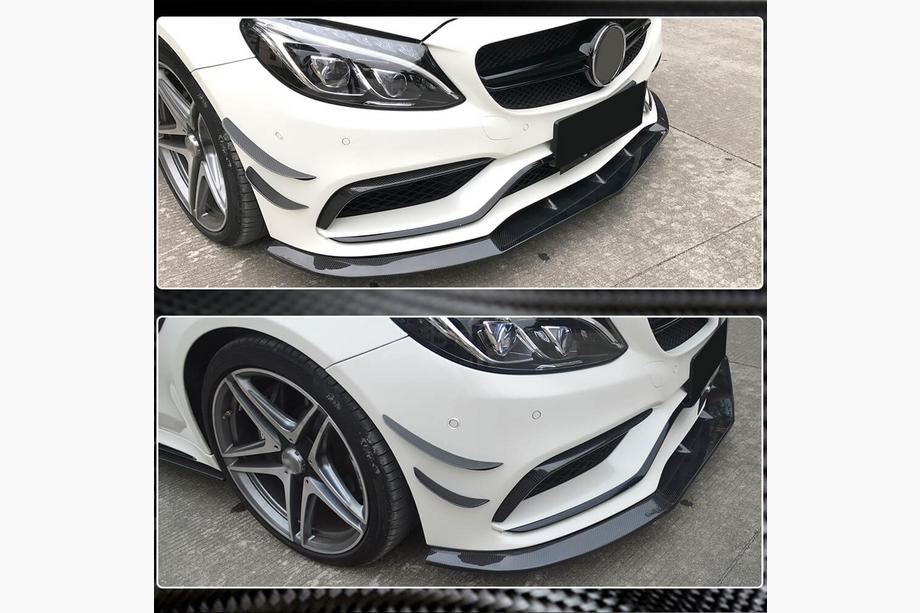 Mercedes C-klasse W205 2014–2021 Frontsplitter Lip V1 (voor SD C63 AMG 2015-2019, carbon) Foto 3
