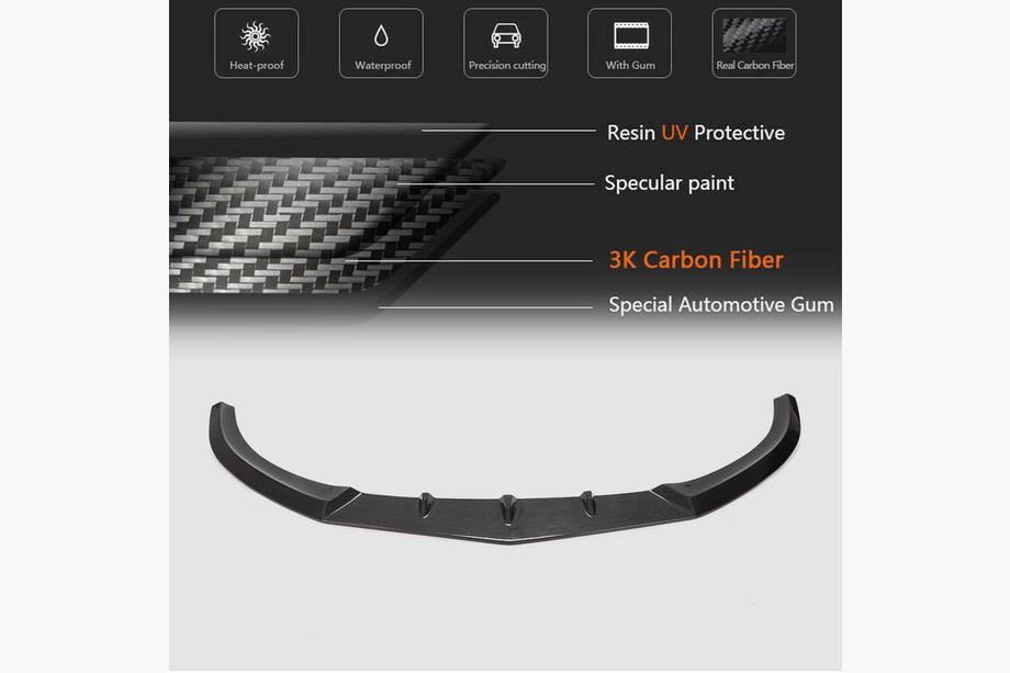Mercedes C-klasse W205 2014–2021 Frontsplitter Lip V1 (voor SD C63 AMG 2015-2019, carbon) Foto 5
