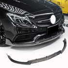 Mercedes C-klasse W205 2014–2021 Voorbumper lipspoiler V4 (voor SD C63 AMG 2015-2019, carbon) foto 1