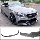 Mercedes C-klasse W205 2014–2021 Voorbumper lipspoiler V4 (voor SD C63 AMG 2015-2019, carbon) foto 2