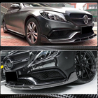 Mercedes C-klasse W205 2014–2021 Voorbumper lipspoiler V4 (voor SD C63 AMG 2015-2019, carbon) foto 5