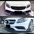 Mercedes C-klasse W205 2014–2021 Voorbumper lipspoiler V4 (voor SD C63 AMG 2015-2019, carbon) foto 6
