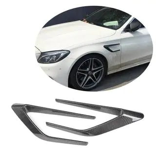 Carbon voorspatbord lijsten (voor SD C63 AMG 2015-2019, Carbon) Mercedes C-klasse W205 2014–2021 foto 1