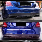 Mercedes C-klasse W205 2014–2021 Achterbumper diffuser (voor SD C43/C63 AMG 2015-2019, carbon) foto 3