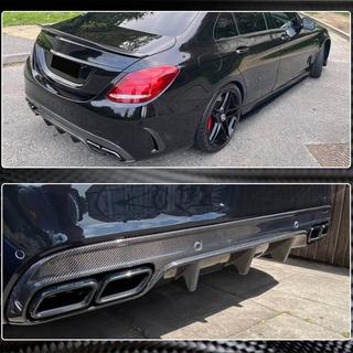 Achterbumper diffuser (voor SD C43/C63 AMG 2015-2019, carbon) foto 4
