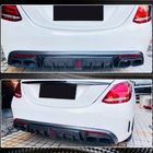 Mercedes C-klasse W205 2014–2021 Achterbumper diffuser V1 (voor SD C43/C63 AMG 2015-2019, carbon) foto 4
