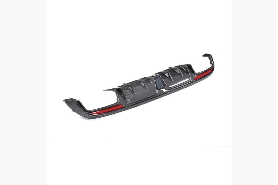 Mercedes C-klasse W205 2014–2021 Achterbumper diffuser V1 (voor SD C43/C63 AMG 2015-2019, carbon) Image