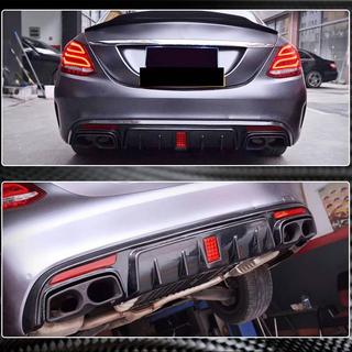 Achterbumper diffuser V2 (voor SD C43/C63 AMG 2015-2019, carbon) foto 1