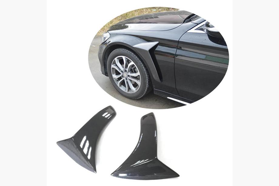 Mercedes C-klasse W205 2014–2021 Carbon voorste spatbordkappen (voor SD AMG-Line 2015-2019, Carbon) Image