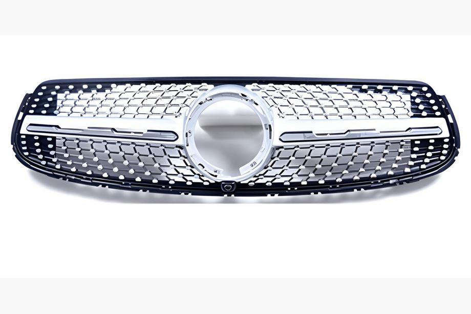 Mercedes GLC X253 2015–2022 Voorgrille Diamond Silver (voor GLC 43 AMG/GLC 63 AMG/AMG-Line 2019-2022) Zonder camera-uitsparing Foto 2