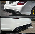 Mercedes C-klasse W204 2007–2015 Achterbumper spoiler met diffuser (voor C63 AMG 2012-2014, carbon) foto 3