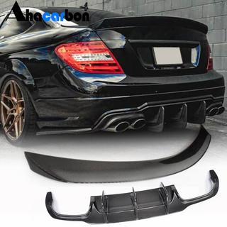 Achterbumper spoiler met diffuser (voor C63 AMG 2012-2014, carbon) foto 1