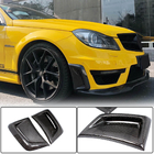 Mercedes C-klasse W204 2007–2015 Voorbumper lippen (voor AMG 2012-2014, carbon) foto 1