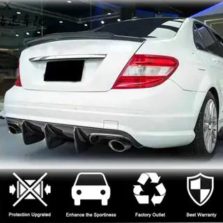 Achterbumper diffuser V1 (voor AMG SD 2008-2011, carbon) foto 3