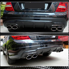 Mercedes C-klasse W204 2007–2015 Achterbumper diffuser V1 (voor AMG SD/Coupe 2012-2014, carbon) foto 3