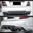 Mercedes C-klasse W204 2007–2015 Achterbumper diffuser V1 (voor AMG SD/Coupe 2012-2014, carbon) foto 4