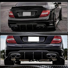 Mercedes C-klasse W204 2007–2015 Achterbumper diffuser V2 (voor AMG SD/Coupe 2012-2014, carbon) foto 4
