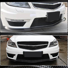 Mercedes C-klasse W204 2007–2015 Voorbumper lip Lip V2 (voor AMG 2012-2014, dry carbon) foto 4