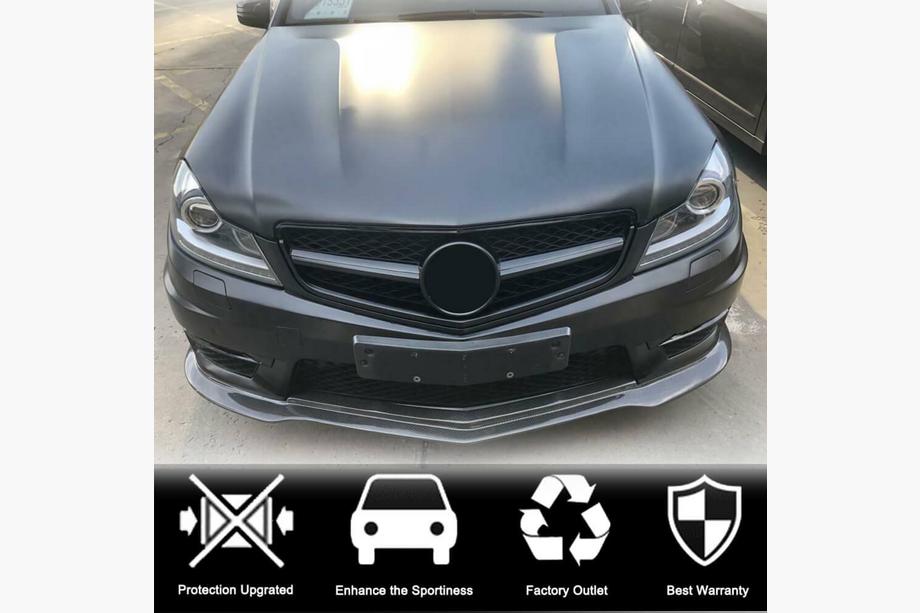 Mercedes C-klasse W204 2007–2015 Voorbumper lip Lip V3 (voor AMG 2012-2014, carbon) Foto 2