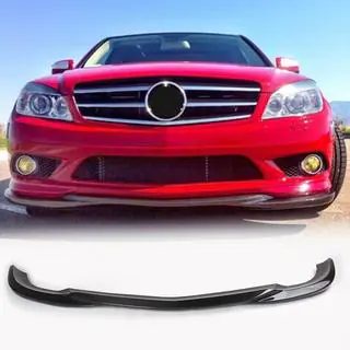 Voorbumper lip spoiler (voor AMG-Line 2008-2011, carbon) foto 1