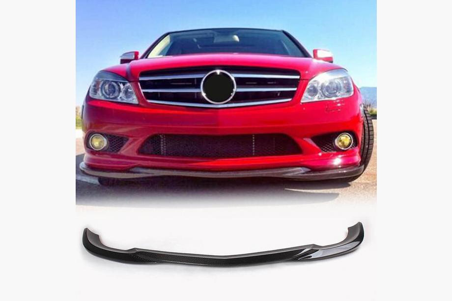 Mercedes C-klasse W204 2007–2015 Voorbumper lip spoiler (voor AMG-Line 2008-2011, carbon) Image