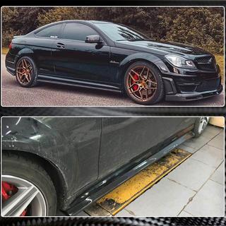 Sideskirts (voor AMG SD, carbon) Mercedes C-klasse W204 2007–2015 foto 3