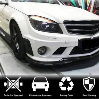 Carbon opzetstukken voor de voorbumper (voor C63 AMG Sedan 2008-2011) foto 2