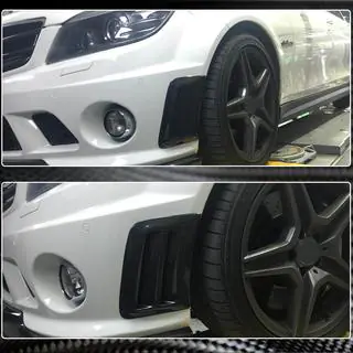 Carbon opzetstukken voor de voorbumper (voor C63 AMG Sedan 2008-2011) foto 3