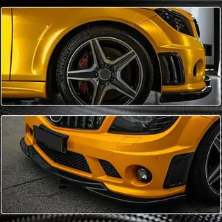 Carbon opzetstukken voor de voorbumper (voor C63 AMG Sedan 2008-2011) foto 4