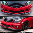 Mercedes C-klasse W204 2007–2015 Voorbumper frontlip Lip V3 (voor AMG 2008-2011, carbon) foto 4