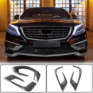 Voorbumper inserts V1 (voor S63 AMG 2014-2017, carbon) foto 1