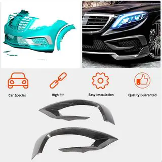 Voorbumper inserts V1 (voor S63 AMG 2014-2017, carbon) foto 2