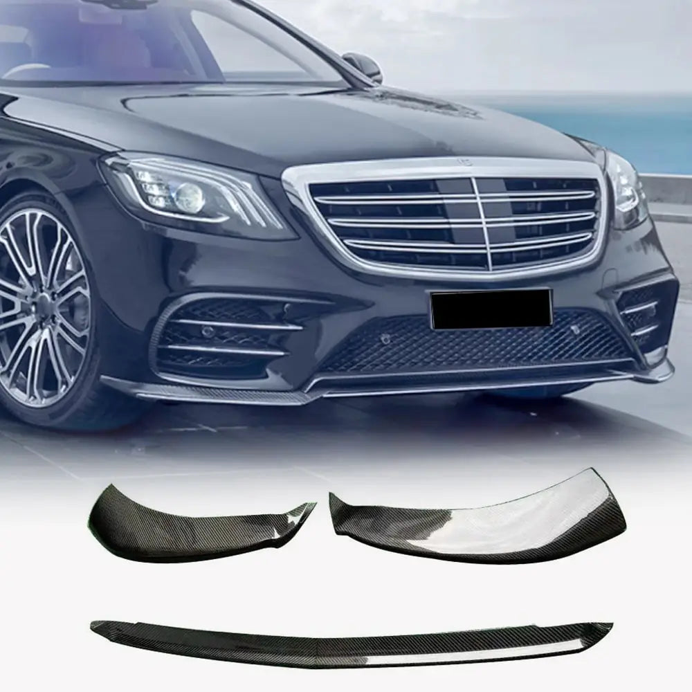 Voorbumper lip (voor AMG-Line 2018-2022, carbon) foto 1