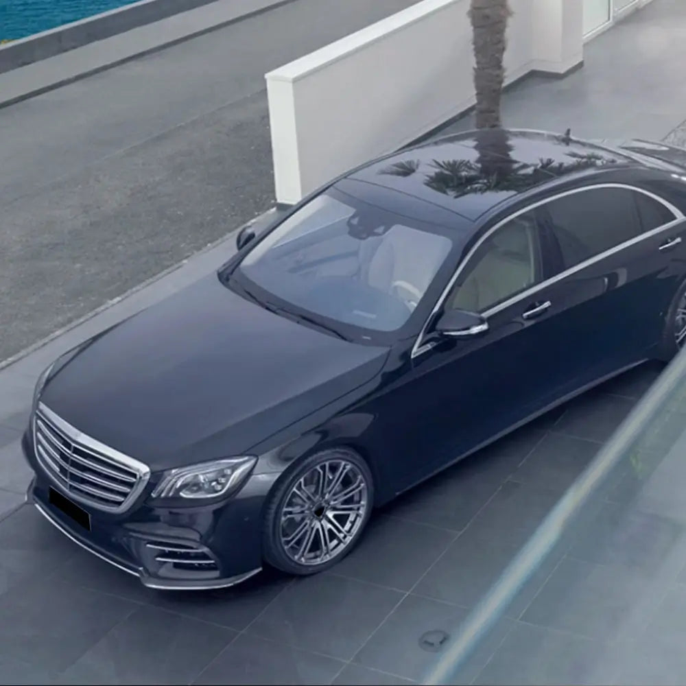 Voorbumper lip (voor AMG-Line 2018-2022, carbon) foto 3