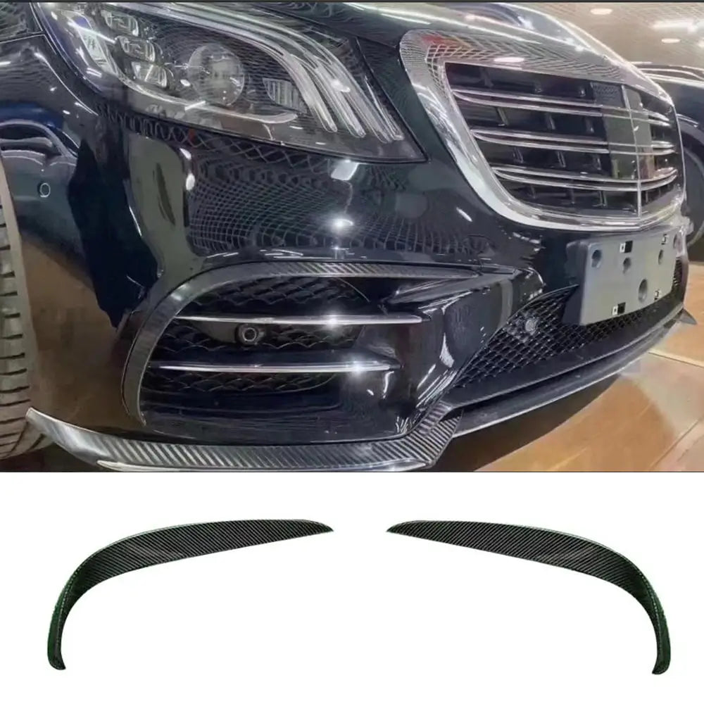 Voorbumper sierlijsten V2 (voor S63 AMG 2014-2017, carbon) foto 1