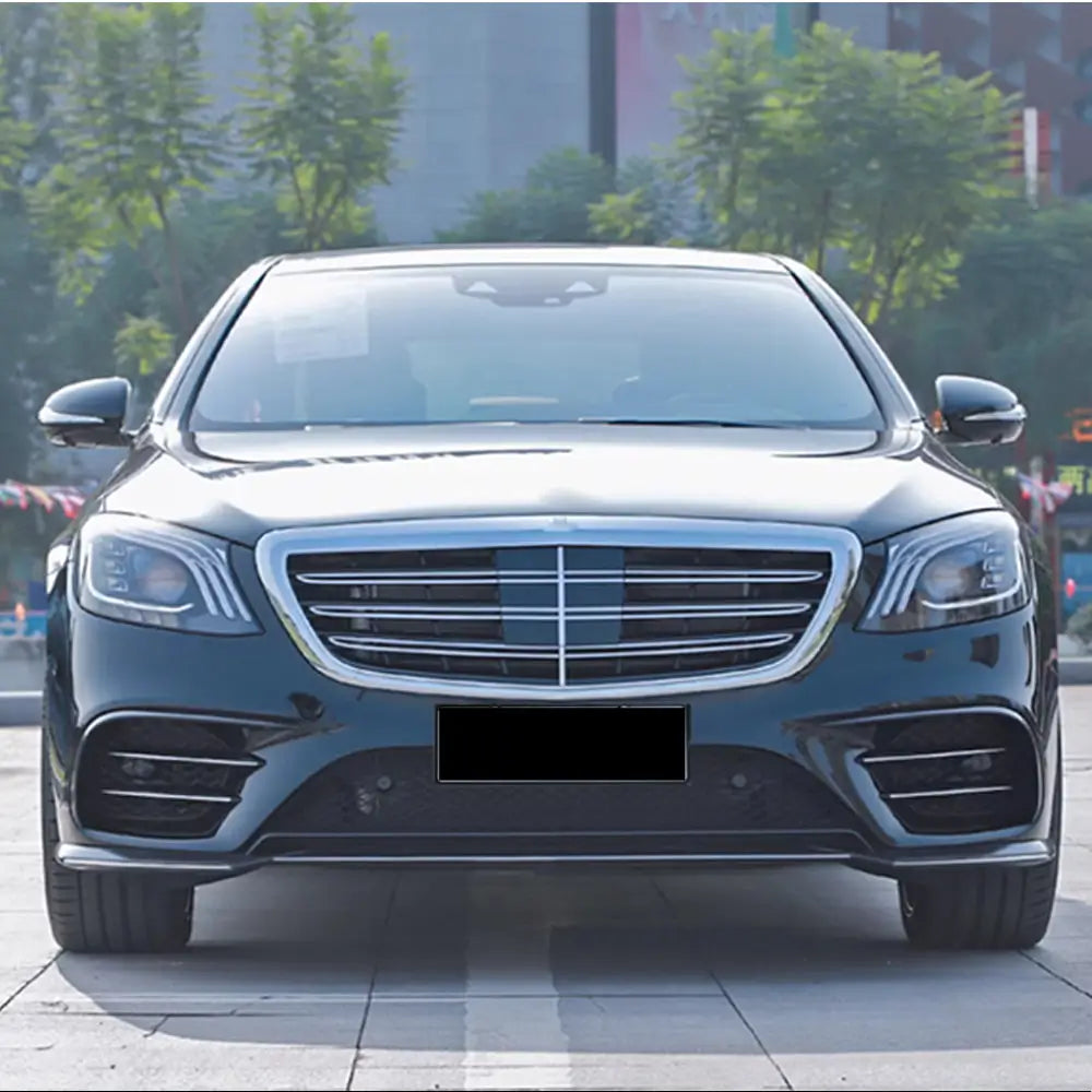 Voorbumper sierlijsten V2 (voor S63 AMG 2014-2017, carbon) foto 2