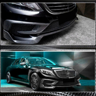 Mercedes S-Class W222 2013–2022 Voorbumper lip (voor S63 AMG 2014-2017, carbon) foto 3