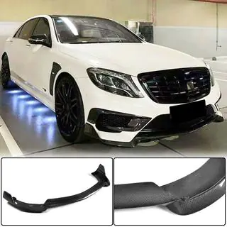 Voorbumper lip (voor S63 AMG 2014-2017, carbon) foto 1
