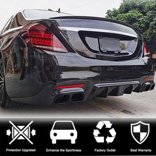 Achterbumper diffuser met uitlaatsierstukken (voor S63/S65 AMG 2018-2021, carbon) foto 2